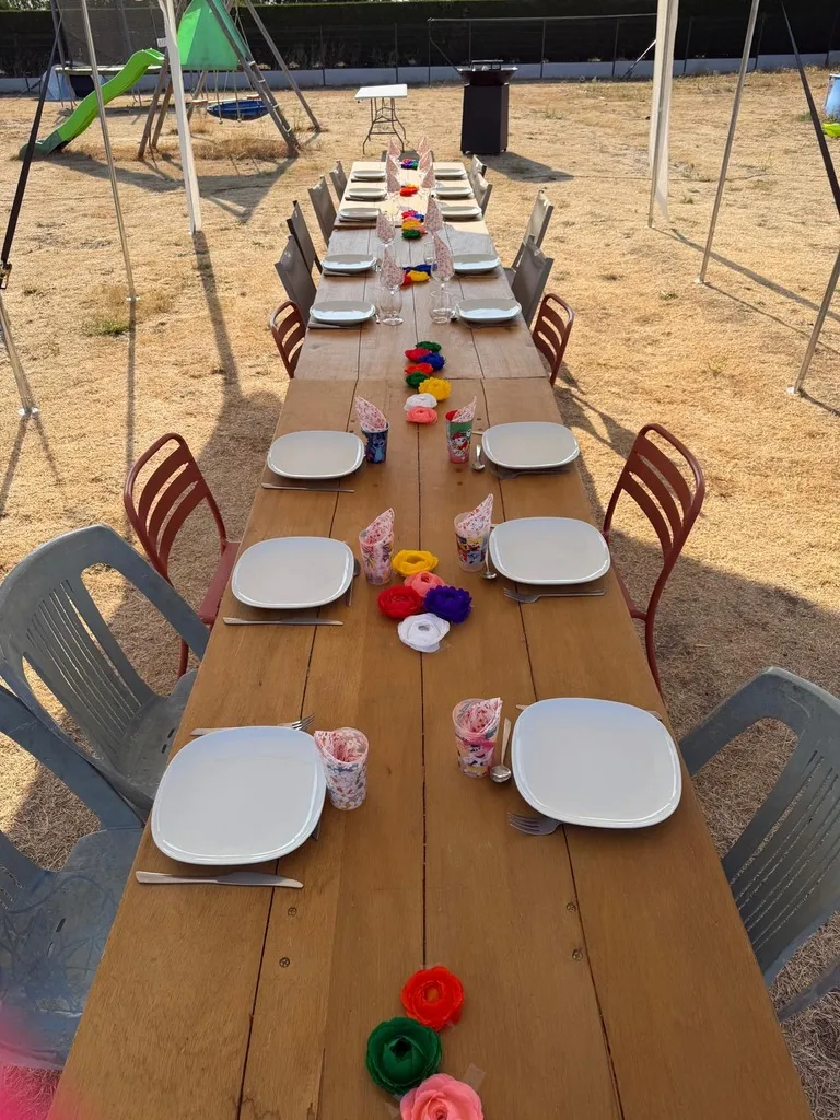 Wooden Banquet Table (210 x 80 cm) for hire